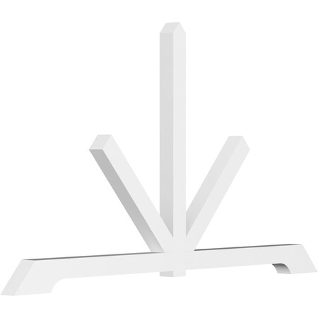 Ekena Millwork Vanguard Architectural Grade PVC Gable Bracket, 96"W x 56"H x 4"D x 4"F, 14/12 Pitch GBP096X56X0404VAN00